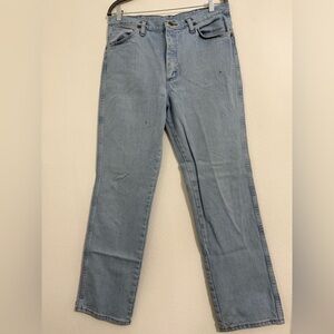 USED Wrangler men's cowboy cut slim light wash jeans